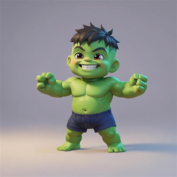 تصویر هالک چیبی با شلوارک جین