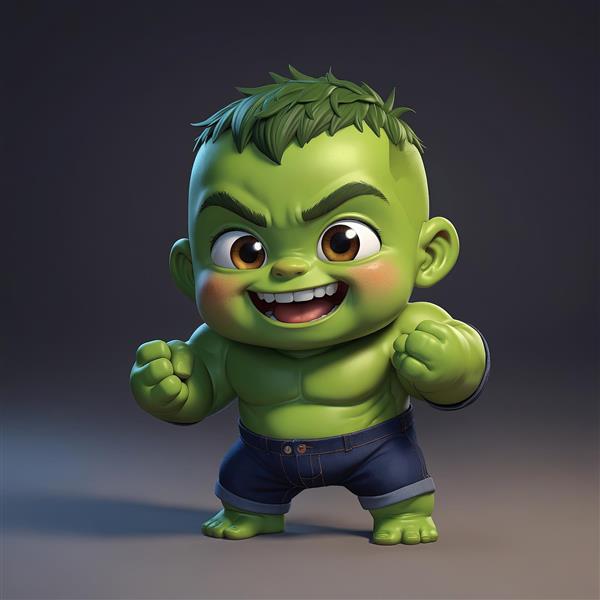 عکس هالک کوچولو با حالت عصبانیت بامزه