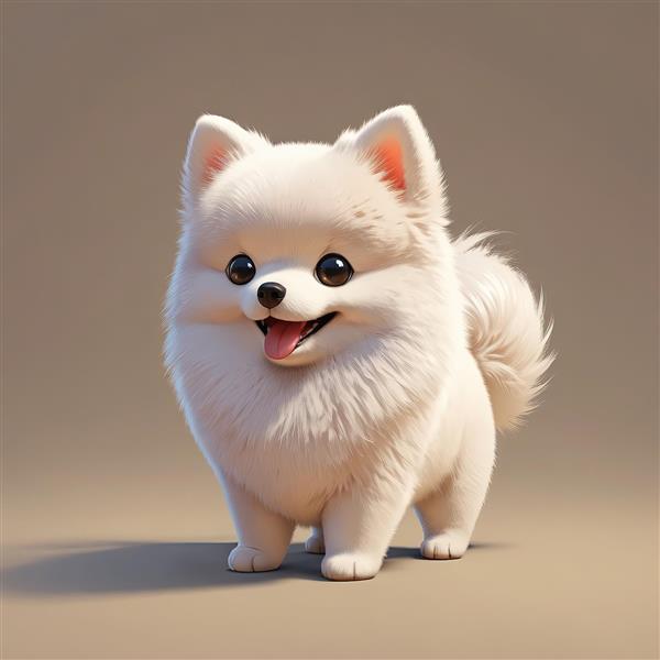 تصویر سگ دالمیشن کارتونی با یقه نارنجی و پلاک طلایی دایره‌ای