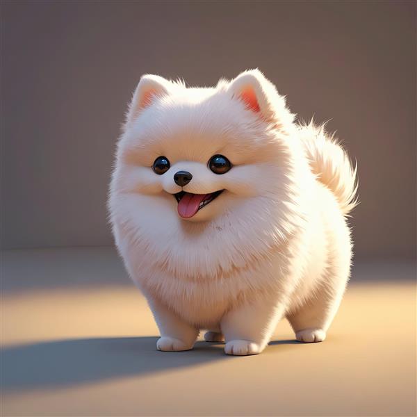 توله سگ دالمیشن کارتونی نشسته با یقه مشکی و گوش‌های افتاده