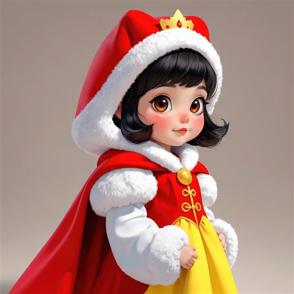 تصویر نمای نزدیک عروسک سفید برفی با کلاه پشمی و لباس زمستانی