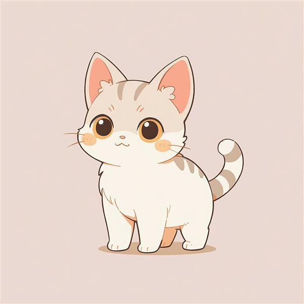 گربه بامزه انیمه‌ای (چیتو) تصویر وکتور کارتونی کیوت برای چاپ و طراحی عکس حیوان خانگی