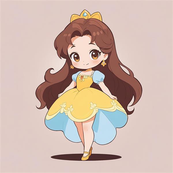 تصویر باکیفیت پرنسس بل در انیمیشن دیو و دلبر در حال حرکت