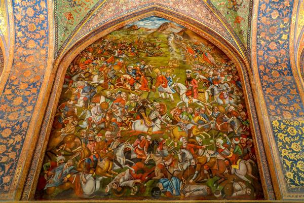 نقاشی بزرگ جنگ چالدران (نبرد شاه اسماعیل صفوی و سلطان سلیم عثمانی)