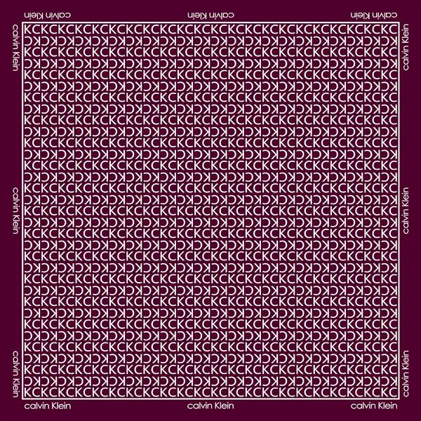 طرح پترن مونوگرام و لوگوی تکرارشونده CK با پس‌زمینه زرشکی یا شرابی