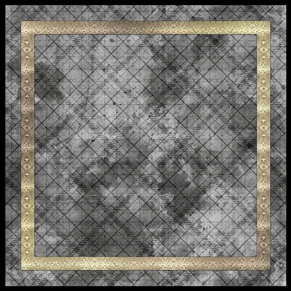 طرح زمینه بتن یا مرمری خاکستری با پترن خطوط هندسی و قاب طلایی لوکس