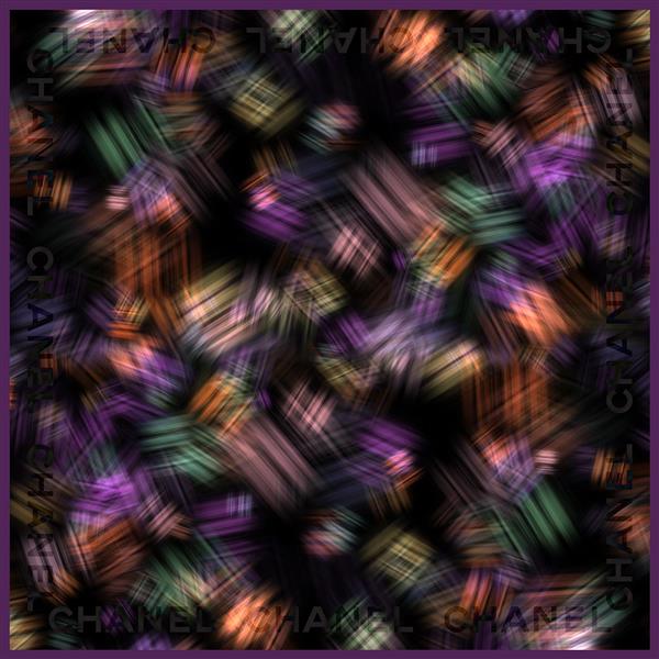 طرح روسری لوکس انتزاعی چند رنگ (لکه) شنل (اثر هنری نئونی)