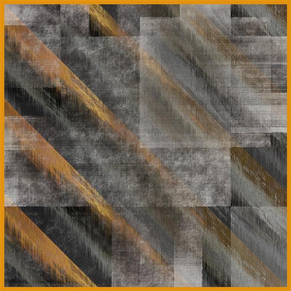 طرح روسری خطوط مورب طلایی و نقره‌ای