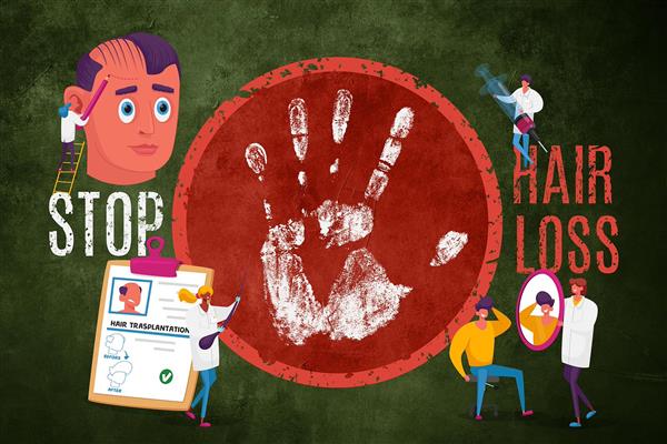 پوستر دیواری سه بعدی کلینیک زیبایی و کاشت مو