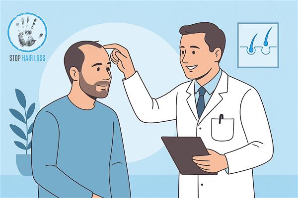 پوستر دیواری کاشت مو با طراحی مدرن دکور کلینیک زیبایی