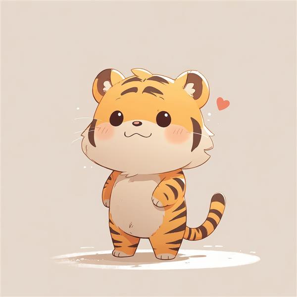 پوستر بچه‌ببر فانتزی نشسته با گل‌ها و برگ‌های سبزآبی، طرح جذاب برای چاپ عریض و دکوراتیو