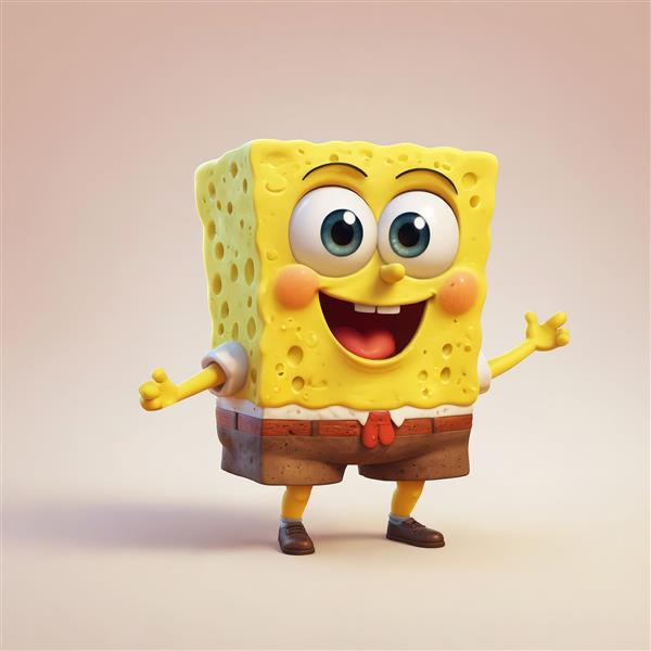 پوستر باب اسفنجی شلوار مکعبی، طرح اورجینال فانتزی برای چاپ تابلو