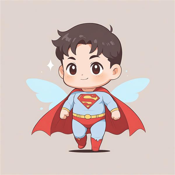 سوپرمن با بال‌های فرشته‌ای آبی، طرح فانتزی و ترکیبی یونیک