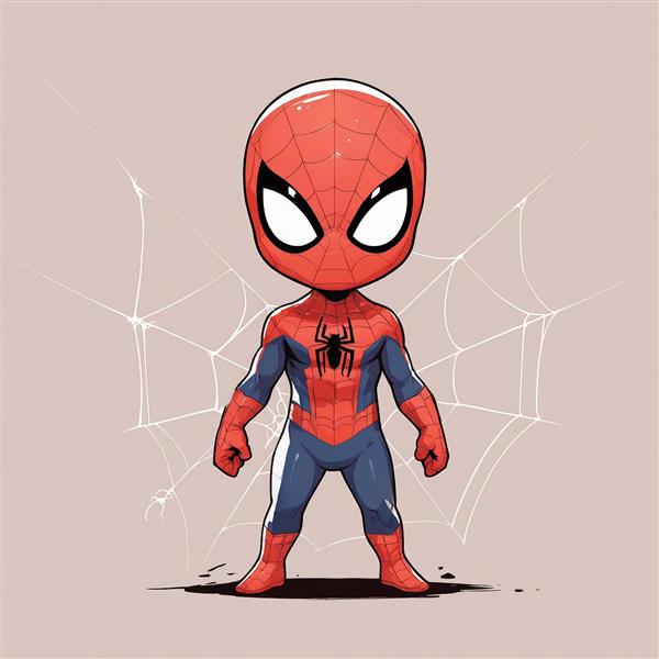 عکس باکیفیت مرد عنکبوتی چیبی آماده حمله