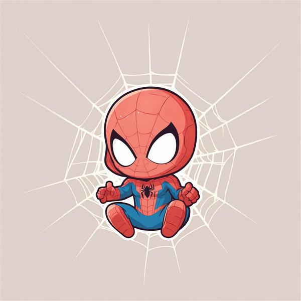 مرد عنکبوتی چیبی در مرکز تار عنکبوت