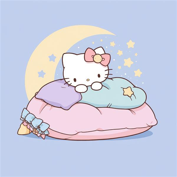 وکتور (شبیه) نشسته روی بالشتک‌های رنگی، طرح لایت برای چاپ دکوراتیو