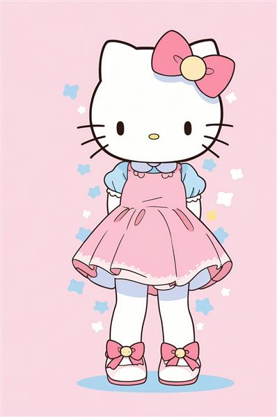 تصویر استوک با لباس صورتی عروسکی و پوتین‌های پاپیونی