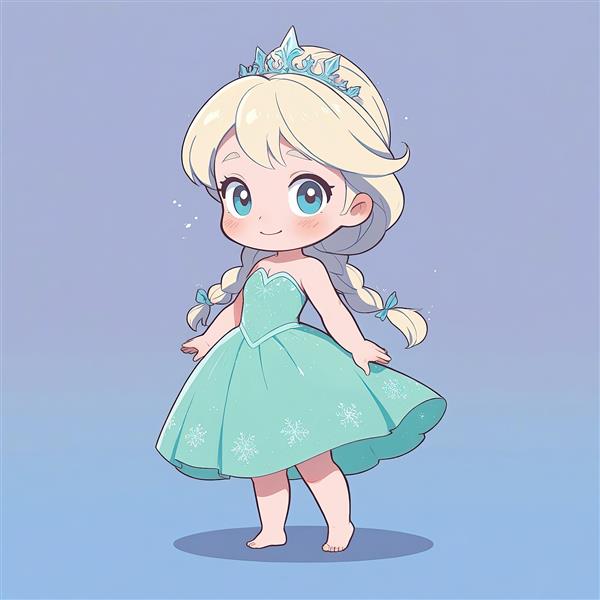 پوستر السا چیبی با تاج یخی فروزن