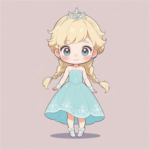 تصویرسازی السا چیبی با گیس بافته دوتایی فروزن