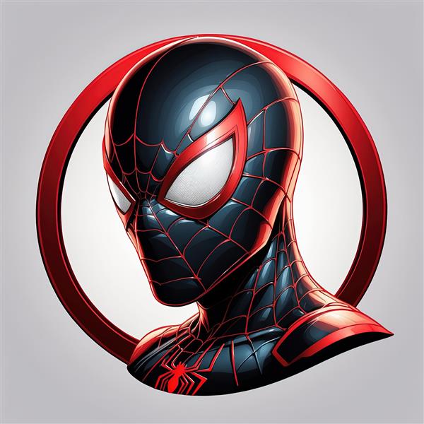 پرتره مایلز مورالز (اسپایدرمن سیاه) با قاب براق، طرح باکیفیت برای چاپ روی چوب