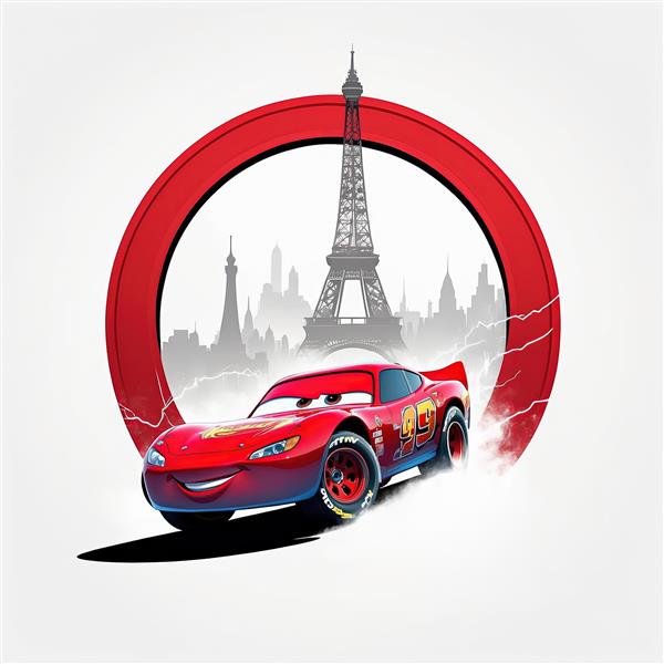 عکس اسپورت مک‌کوئین با رعد و برق در پس‌زمینه پاریس و برج ایفل