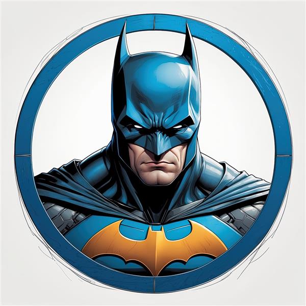 آواتار بتمن با نماد طلایی خفاش روی سینه در دایره (تصویر اختصاصی)