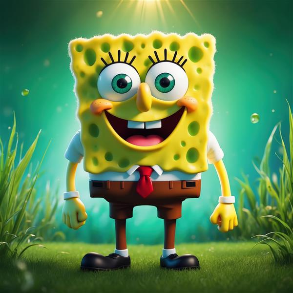 باب اسفنجی در چمنزار سبز زیر نور خورشید، تصویر طبیعت باکیفیت