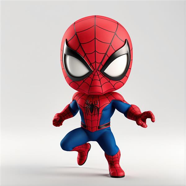 فیگور اکشن مرد عنکبوتی مدل چیبی در حالت حرکت – دکور اتاق گیمینگ