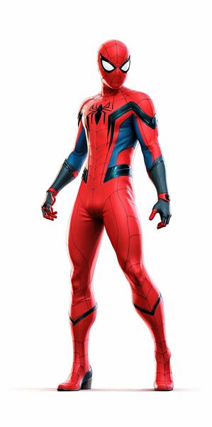 تصویر مرد عنکبوتی با طراحی خطوط آبی و قرمز، آماده برای چاپ پوستر