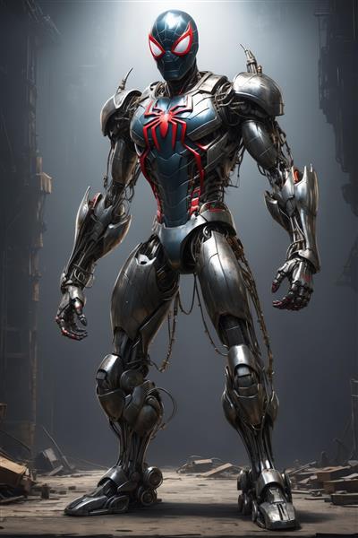 پوستر باکیفیت مرد عنکبوتی آهنی سایبورگ برای طرفداران فیلم و کامیک