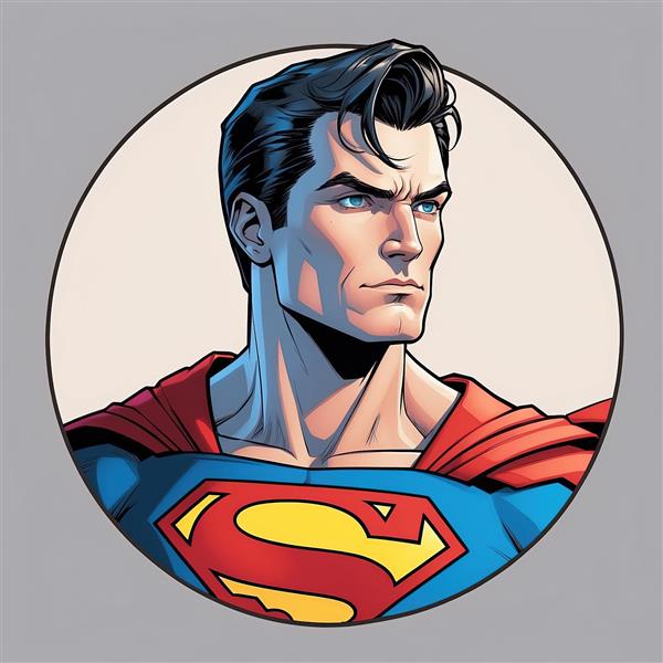 عکس مینیمال و بسیار با کیفیت سوپرمن با نورپردازی نرم برای چاپ روی ماگ و پیکسل