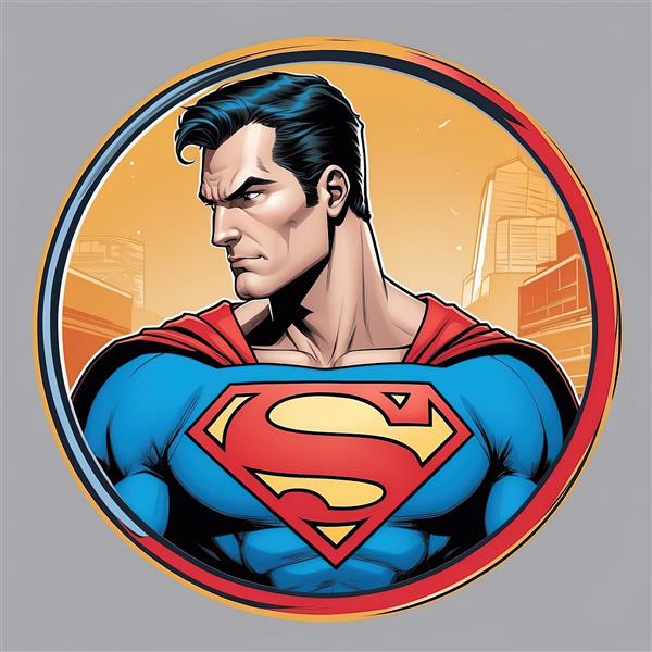 تصویر سینمایی سوپرمن با پس زمینه شهر متروپلیس مناسب تم تولد ابرقهرمانی