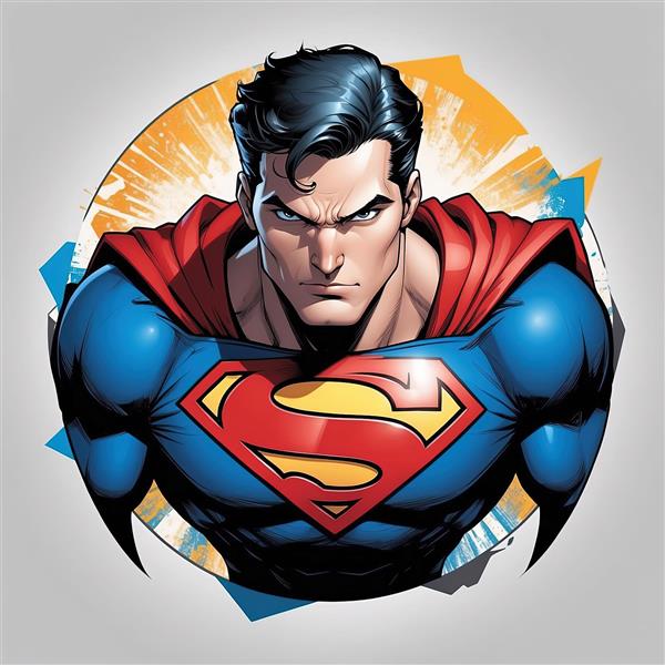 تصویرسازی سه بعدی سوپرمن با افکت بیرون زدن از کادر مناسب تابلوهای گیمینگ