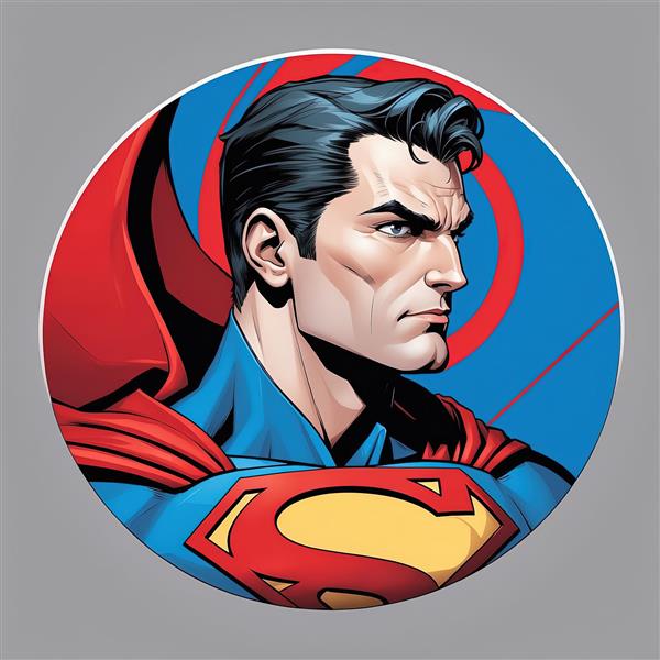 دانلود عکس وکتور مانند سوپرمن از نمای نیم رخ با کیفیت بالا برای پروفایل و آواتار