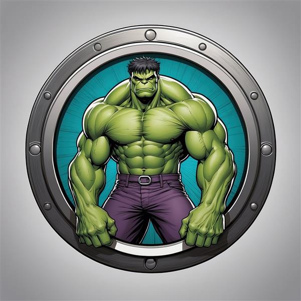 تصویر با کیفیت هالک سبز در قاب فلزی صنعتی مناسب دکوراسیون اتاق پسرانه و گیم نت