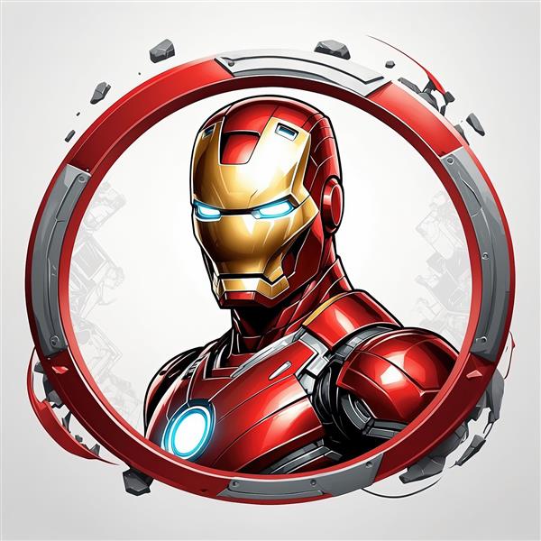 پوستر سه بعدی مرد آهنی با افکت شکستن دیوار و قاب مناسب چاپ روی تخته شاسی