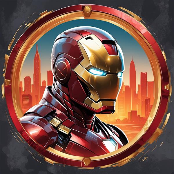 عکس با کیفیت سینمایی مرد آهنی در غروب شهر مناسب دکوراسیون داخلی و تابلو