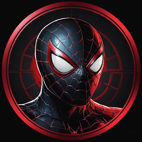 تصویر آواتار مایلز مورالس سیاه برای پروفایل یا چاپ روی محصولات تیره