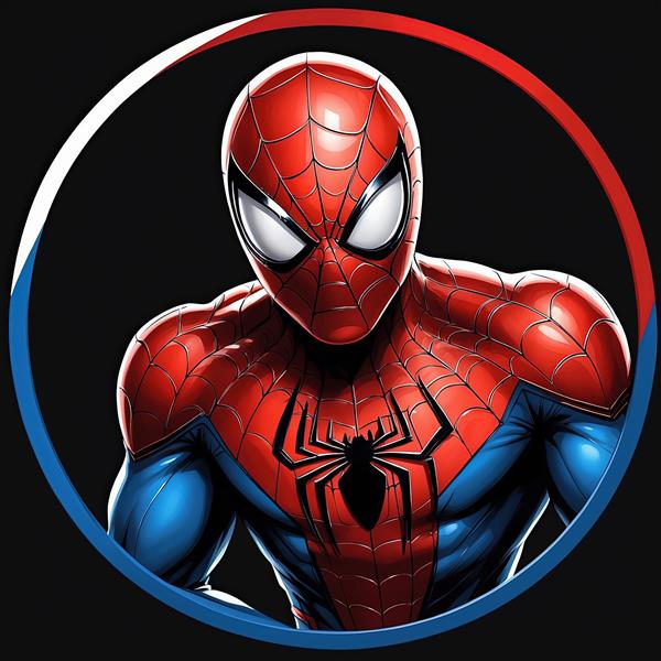 والپیپر مرد عنکبوتی کلاسیک (قرمز و آبی) با آرم عنکبوت مشکی