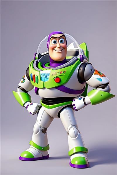 باز لایتر تمام قد در زمینه خنثی (عکس استودیویی با کیفیت از شخصیت محبوب داستان اسباب‌بازی)