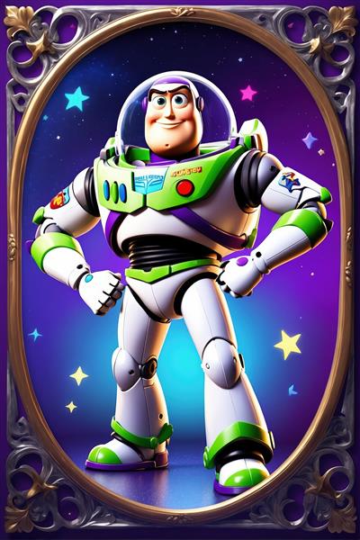 عکس چاپ عریض باز لایتر در قاب بنفش (طرح گرافیکی کارتونی برای چاپ پوستر و تابلو دکوراتیو)