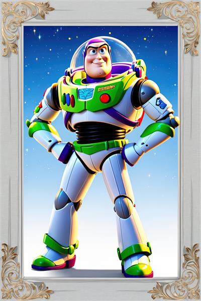 طرح گرافیکی باز لایت‌یر با پس‌زمینه ستاره‌ای و آسمان شب مناسب دکوراسیون اتاق کودک