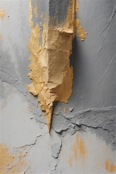 بافت دیواری خشن با جدا شدن لایه طلایی (کالر بلاکینگ)