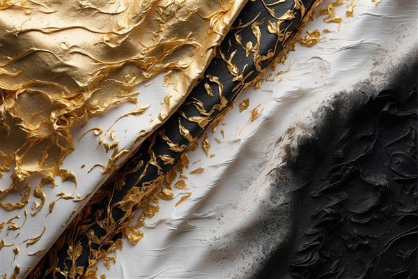 بافت عمودی مجلل، طرح بته‌جقه و رگه‌های طلایی روی سیاه