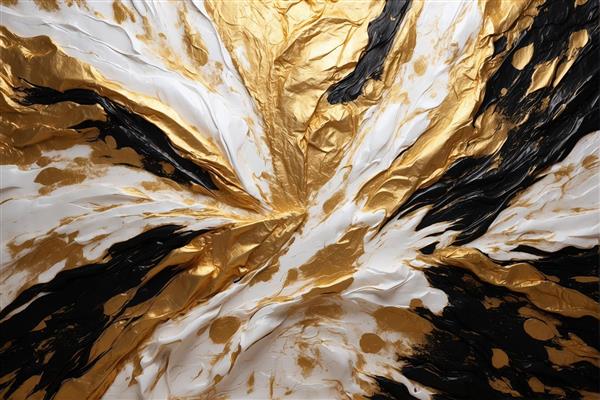 مرکز تابشی و پرانرژی بافت طلایی، مشکی و سفید