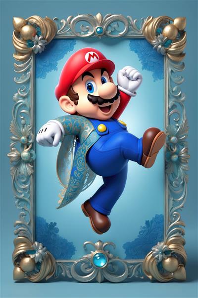 ماریو لوکس و سلطنتی در قاب آبی زرین (شخصیت کارتونی نینتندو)