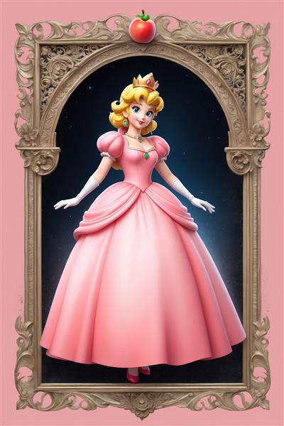 طرح گرافیکی یوشی در حال دویدن با نورپردازی نئون و تم سبز آبی برای تابلو