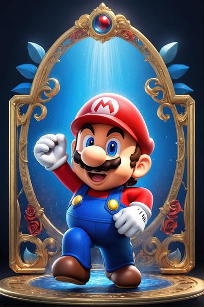 دانلود عکس اکشن ماریو در حال دویدن با تم رنگ نئون آبی و صورتیدانلود عکس اکشن ماریو در حال دویدن با تم رنگ نئون آبی