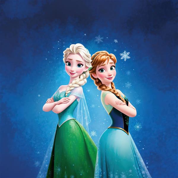 طرح مینیمال السا و آنا، پرنسس‌های فروزن، مناسب چاپ باکیفیت