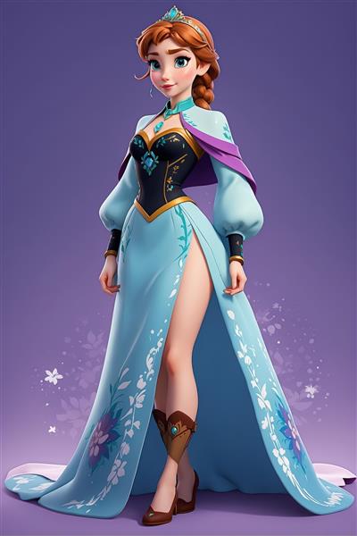 تابلو دکوراتیو طرح آنا انیمیشن فروزن با ژست ایستاده